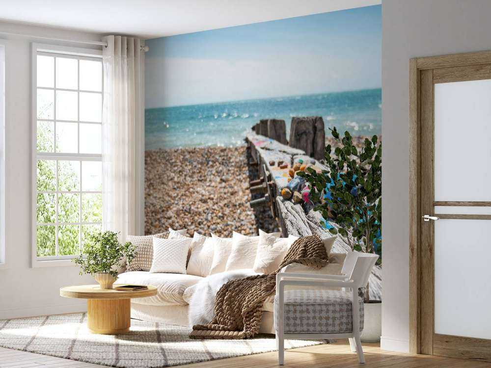 Plage avec des pierres