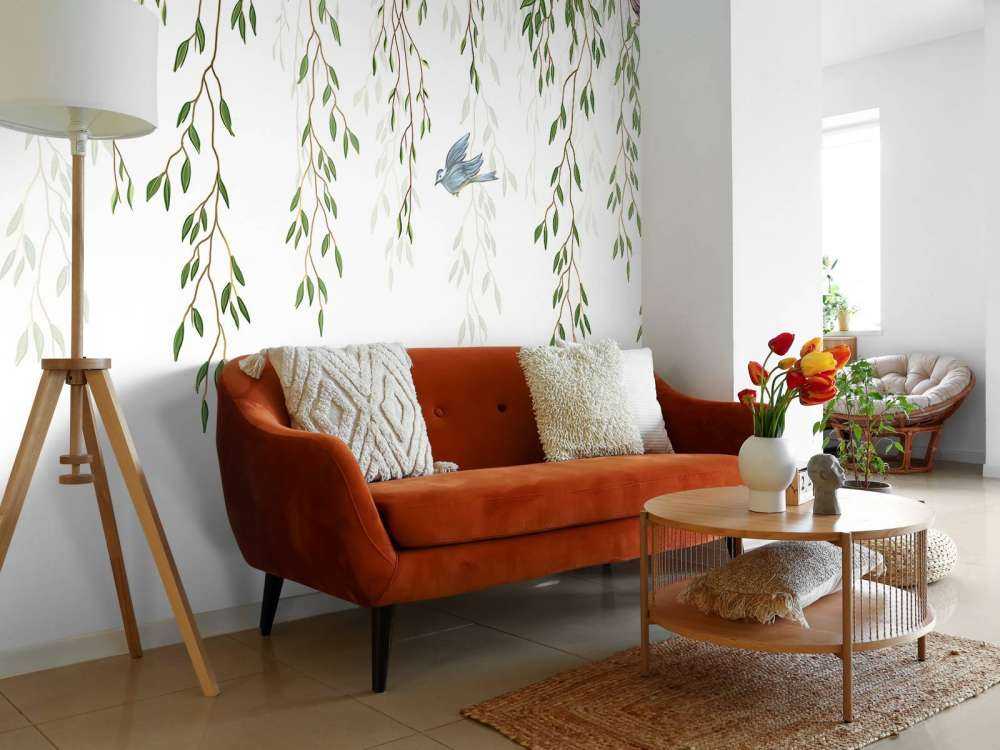 Branches et oiseaux suspendus