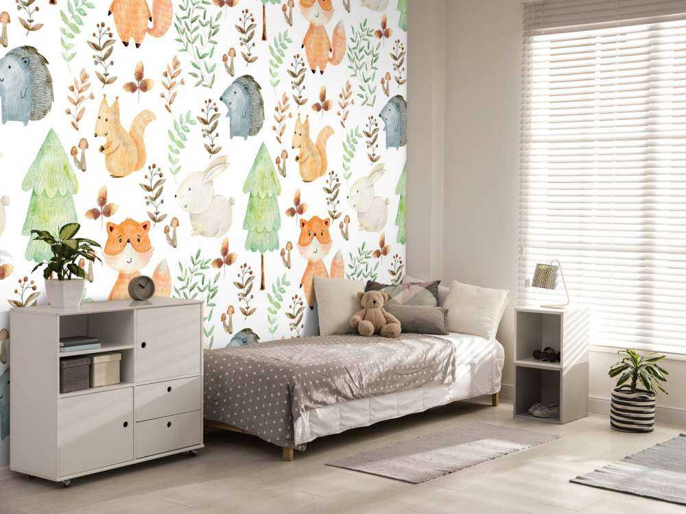 Aquarelle des animaux de la forêt