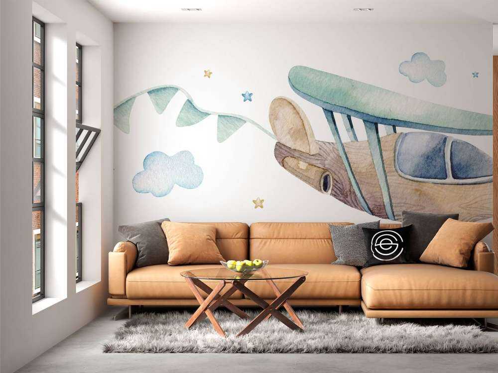 Avion à l'aquarelle