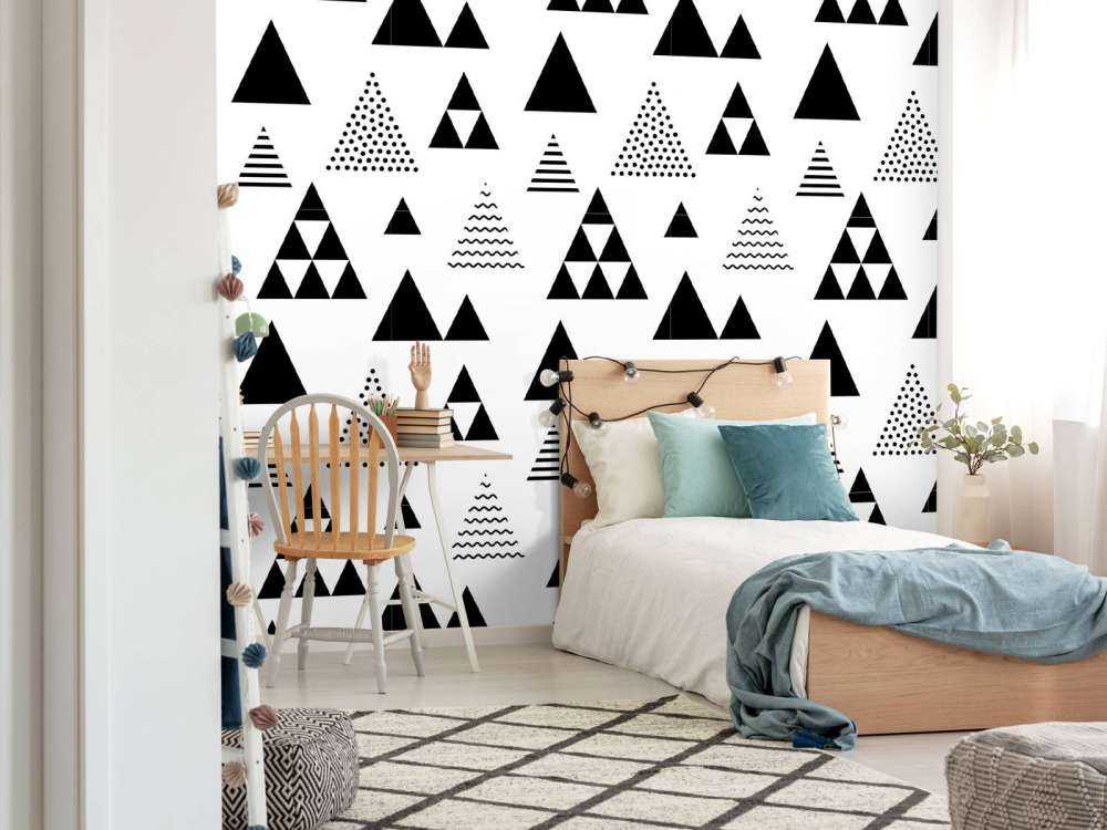 Triangles en noir et blanc