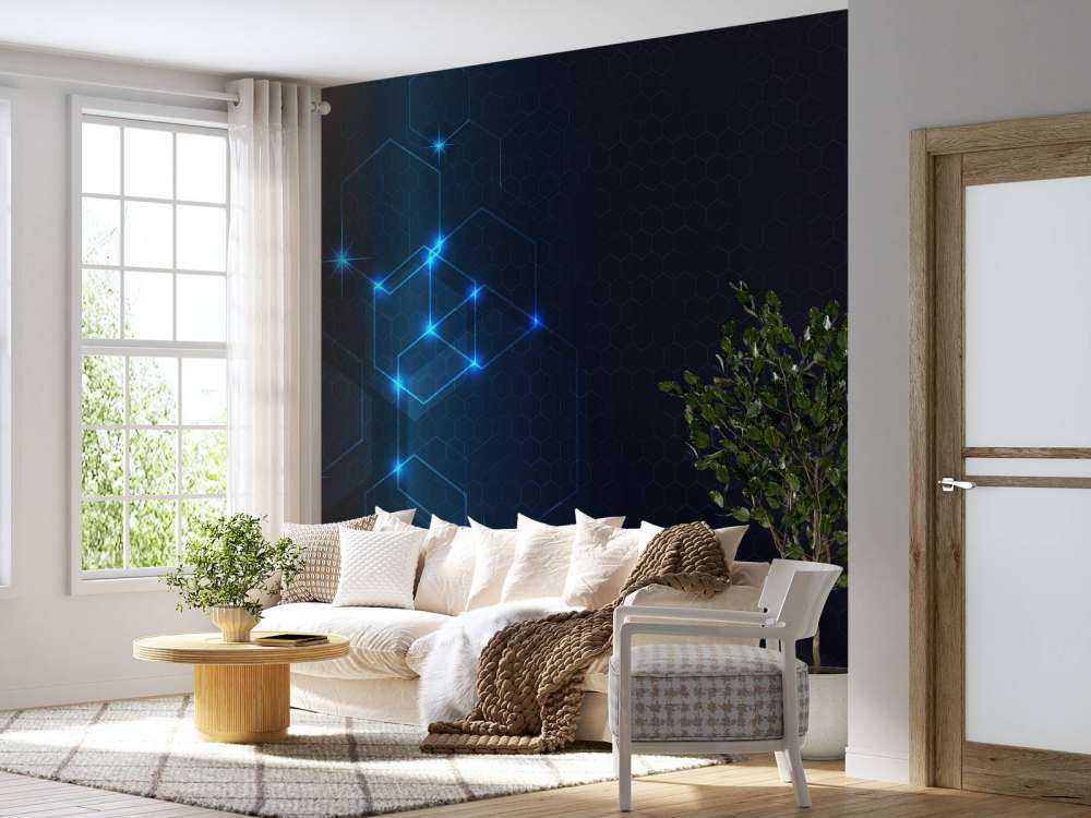 Hexagones lumineux abstraits