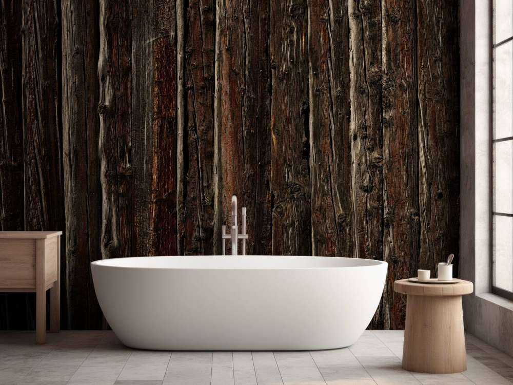 Bois brut avec clous