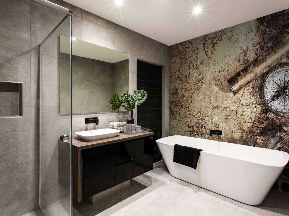 Carte du monde avec boussole