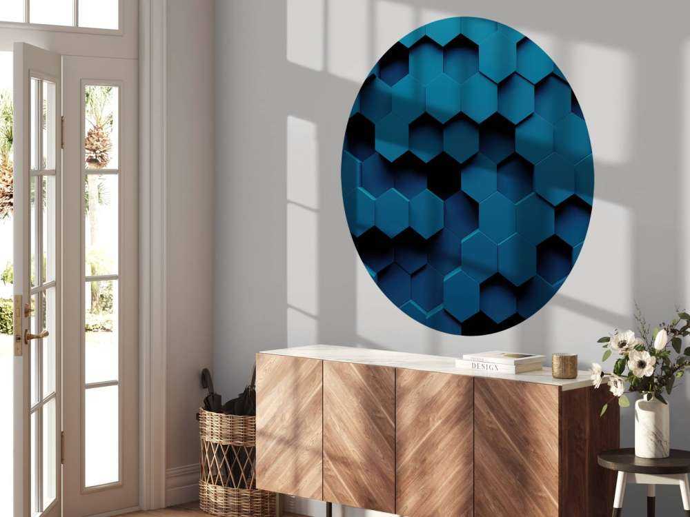 Hexagones bleu foncé