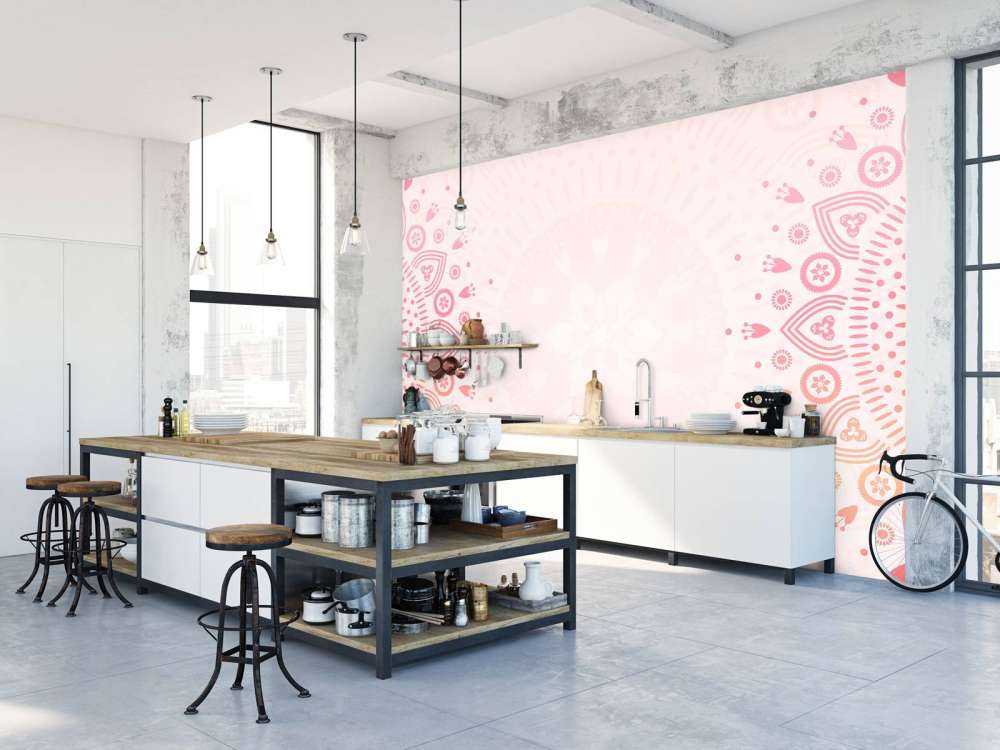 Mandalas de fleurs roses