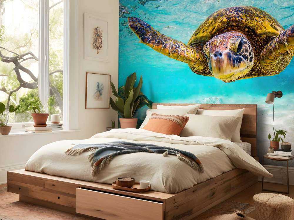 Tortue de mer dans l'océan