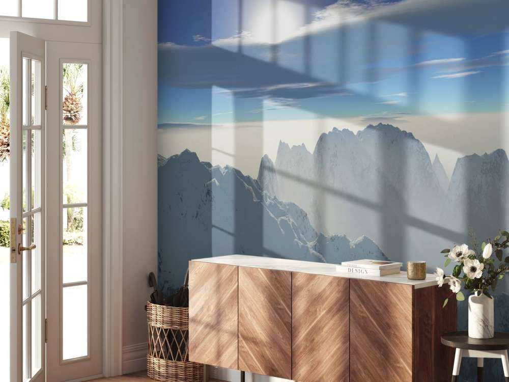 Panorama des sommets enneigés de la montagne