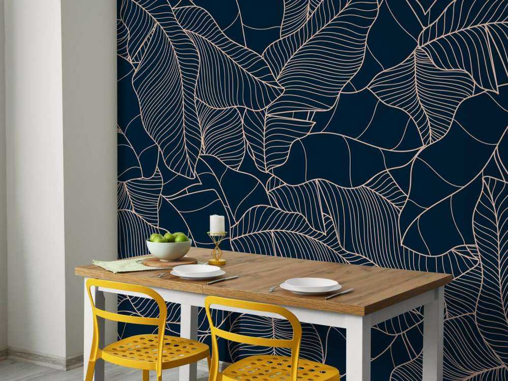 Feuilles de bananier bleues