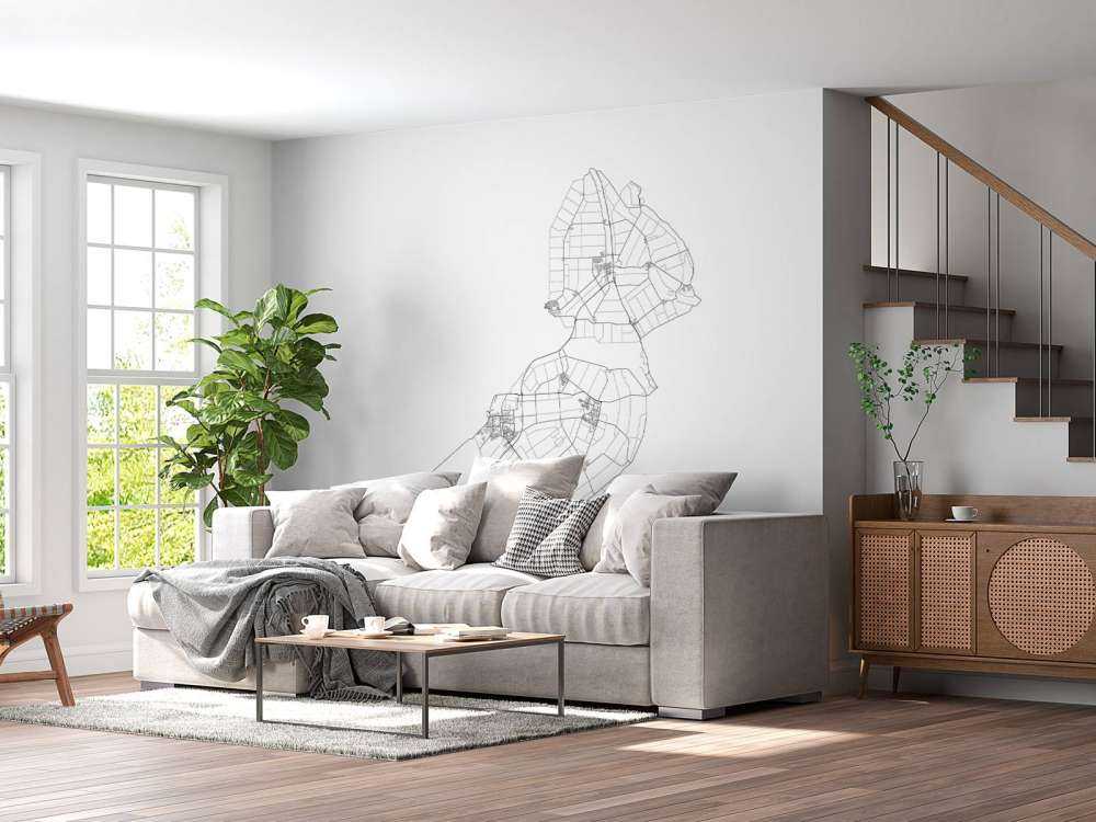 Carte du Flevoland, blanc