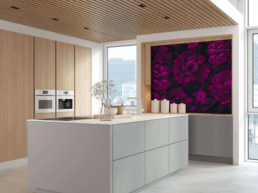 fleurs en velours rose, floral de luxe, opulenz