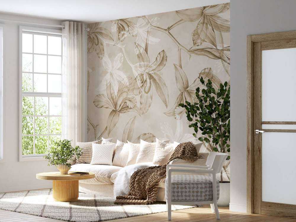 Rêverie d'orchidée sépia