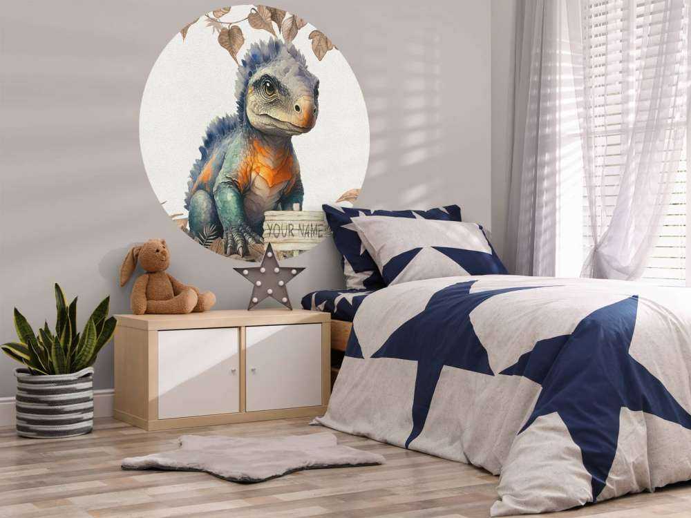 Bébé ankylosaure dans la jungle taupe