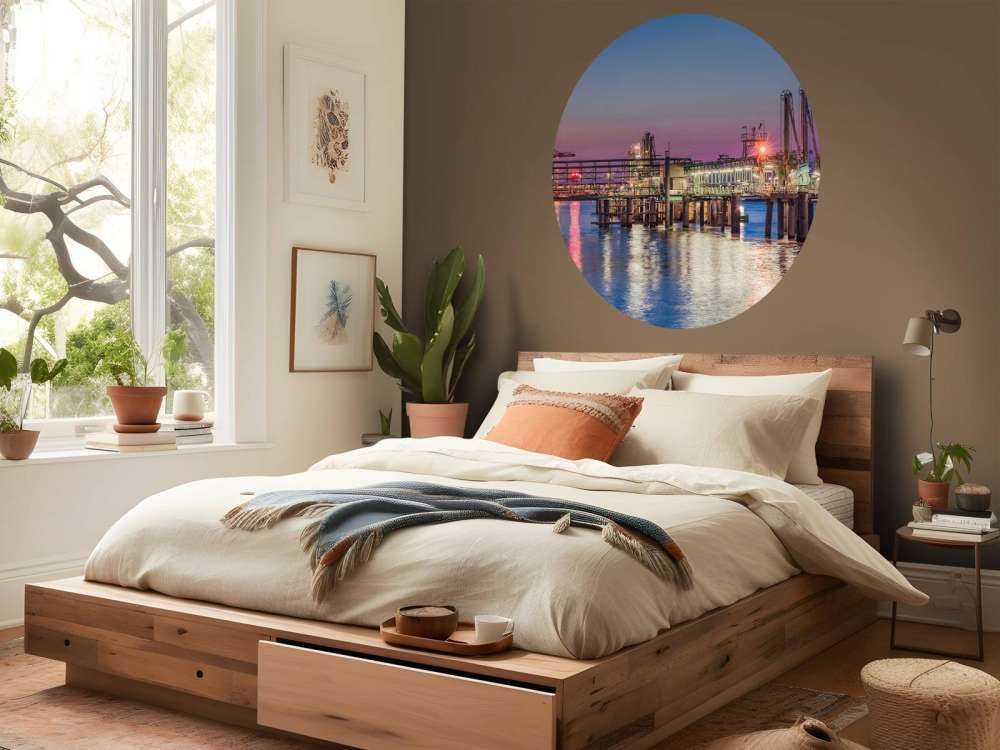 Port d'Anvers au coucher du soleil