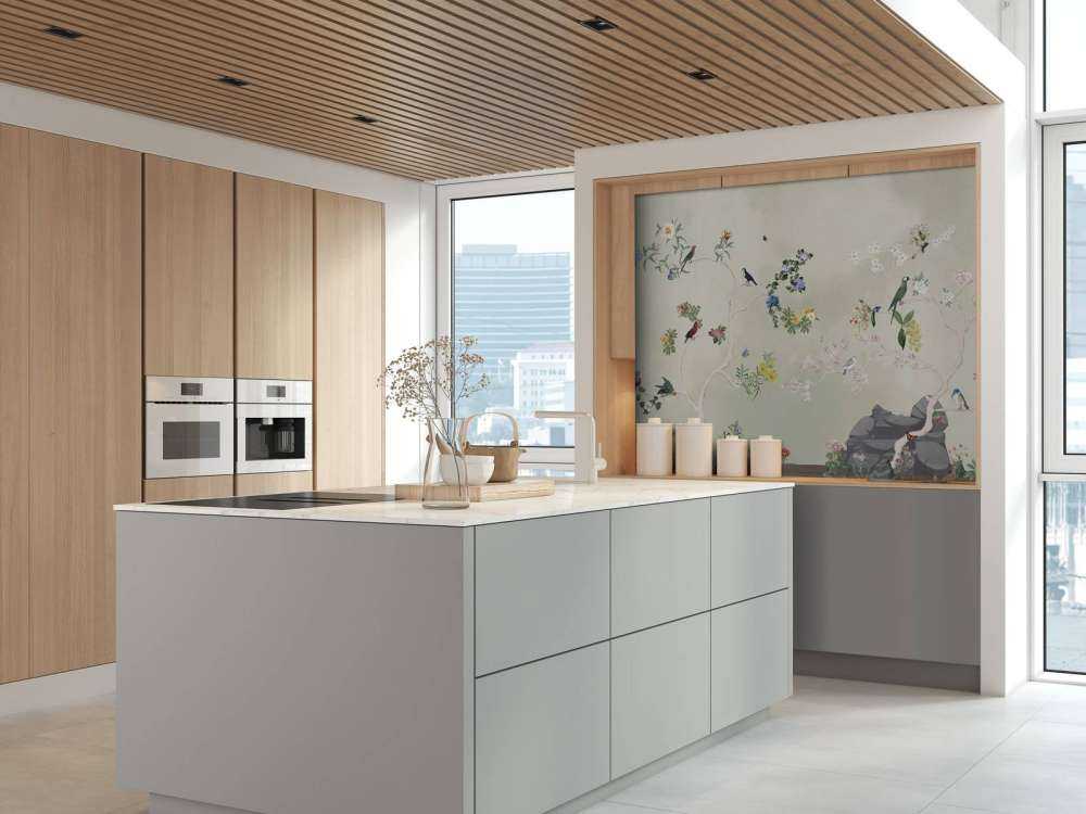 Birds in Garden Panorama 3