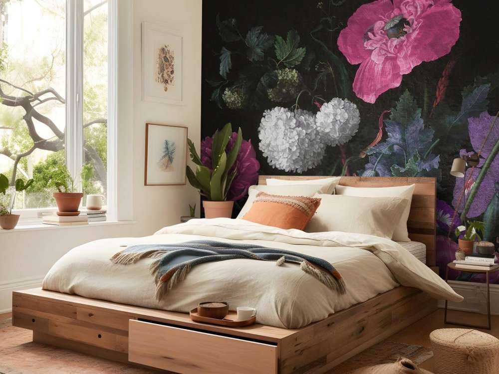 Nature morte aux fleurs baroques - rose lunatique