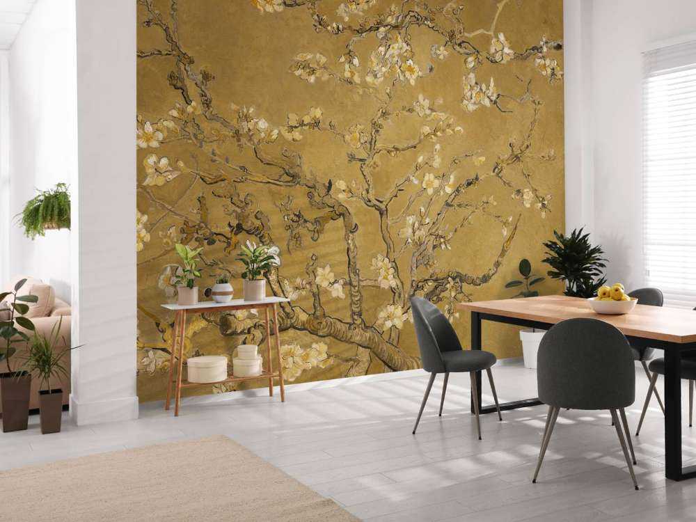 Fleur d'amandier jaune