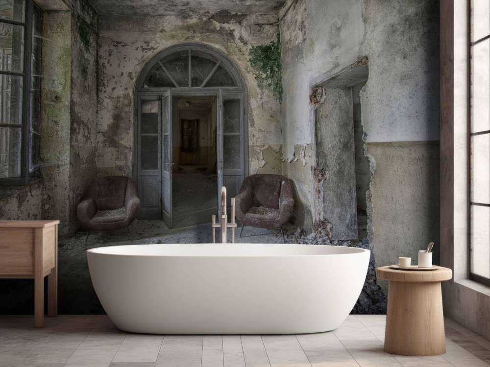 Couloir dans une maison abandonnée