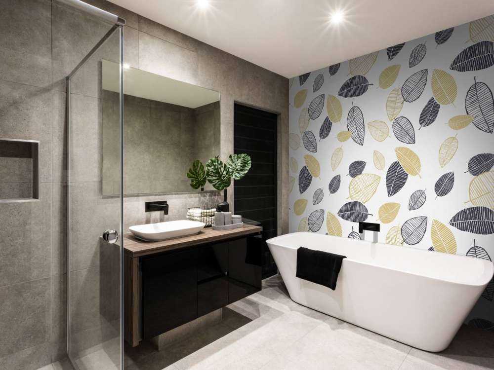 Motif Feuilles noires dorées