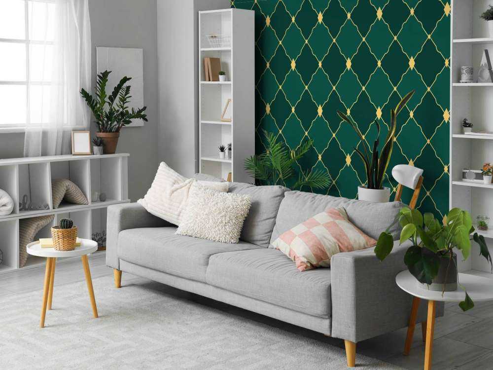 Motif losanges verts