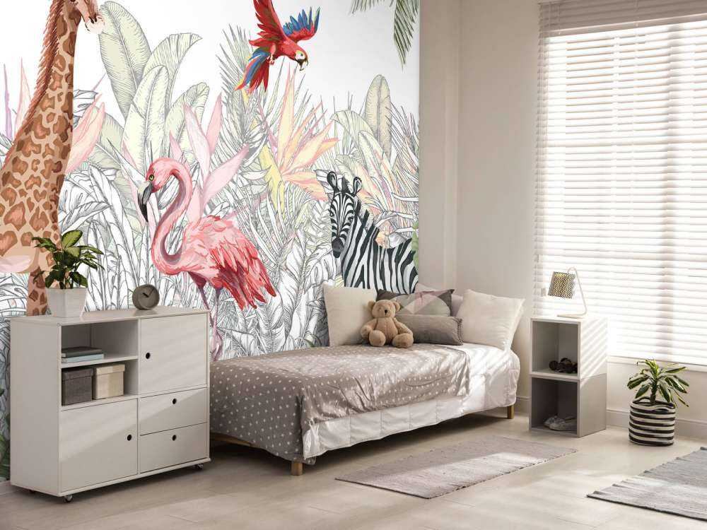 Dessin d'animaux dans la jungle