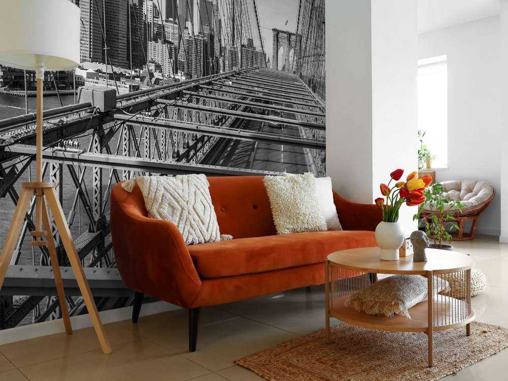 Un taxi sur le pont de Brooklyn