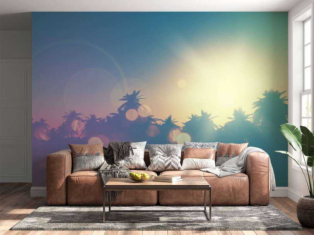 Palmiers avec effet rétro