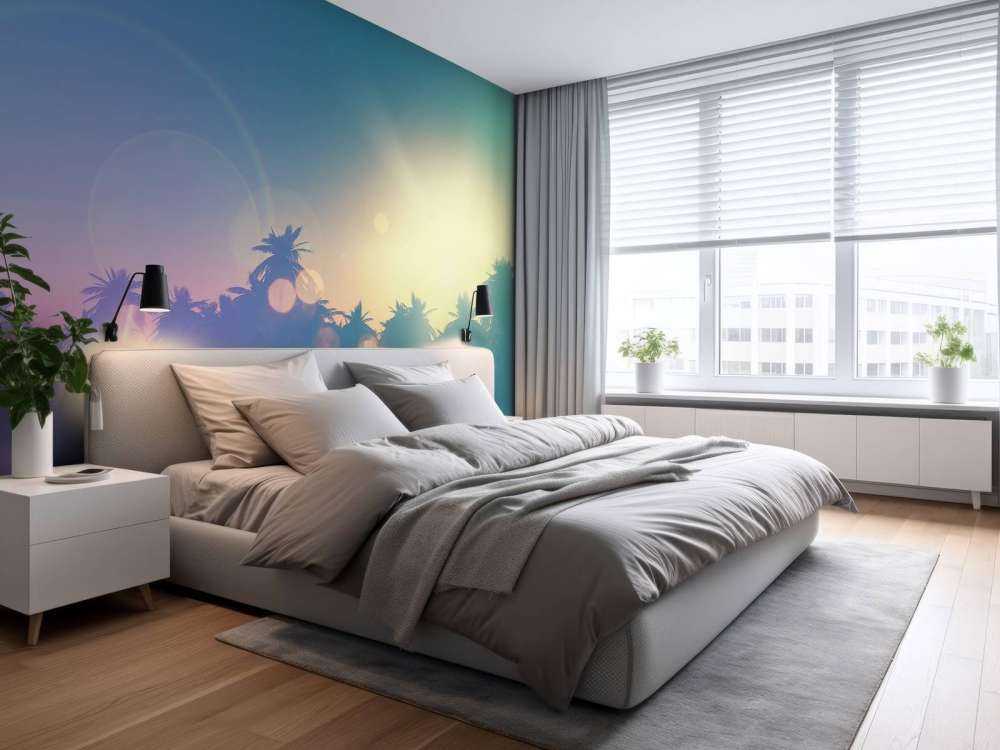 Palmiers avec effet rétro