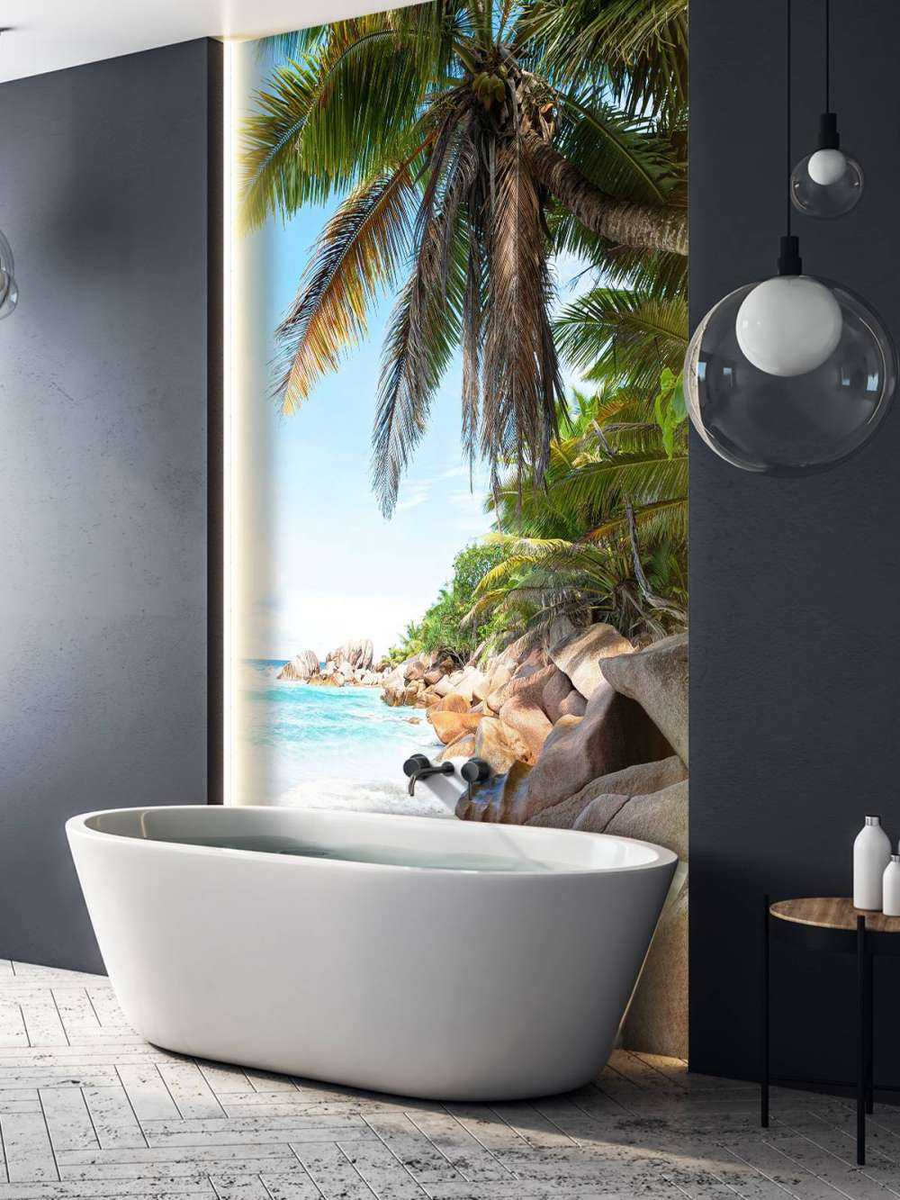 Belle plage de sable tropical