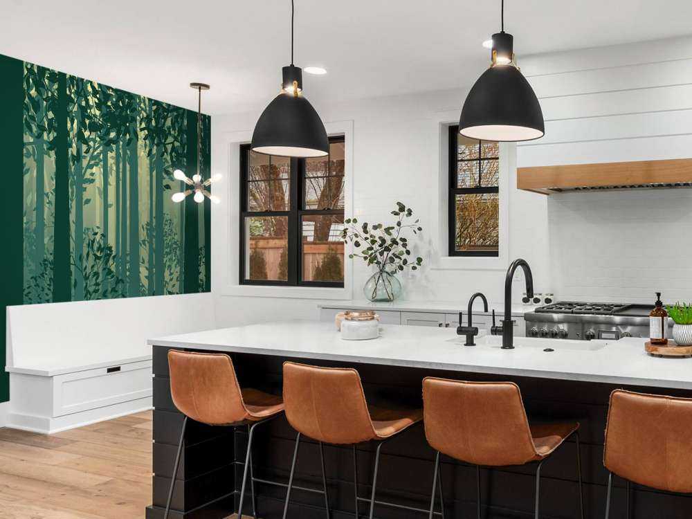 Paysage forestier abstrait