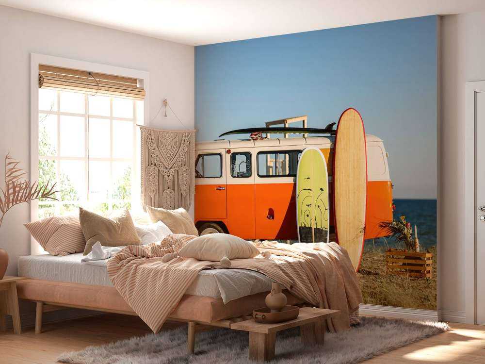 Bus avec planche de surf