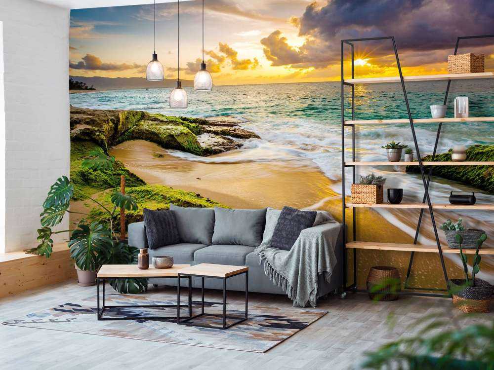 Un magnifique coucher de soleil hawaïen