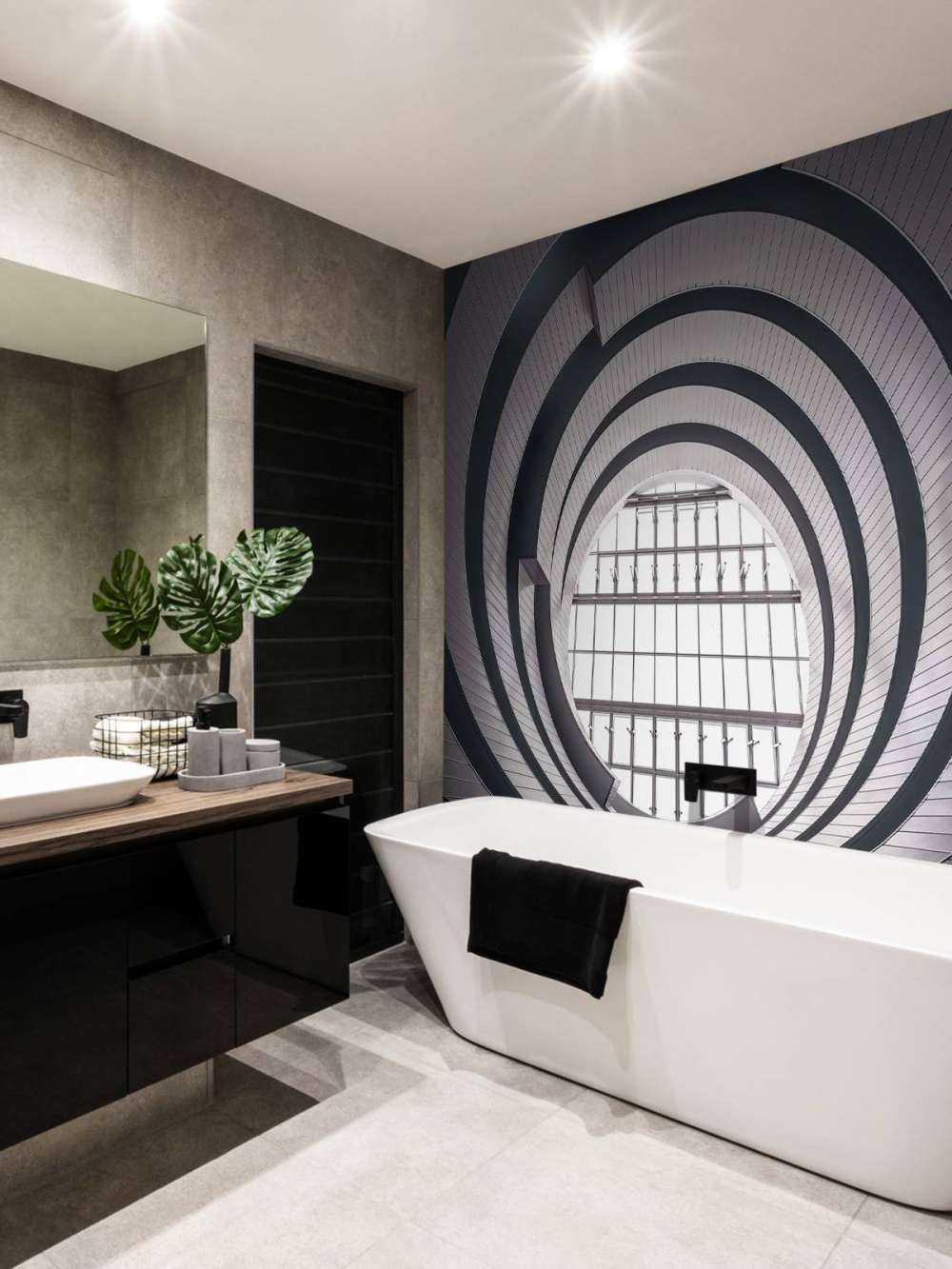 Harmonie concentrique en beige.