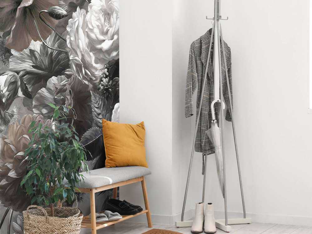 Grand bouquet avec des coquelicots sépia