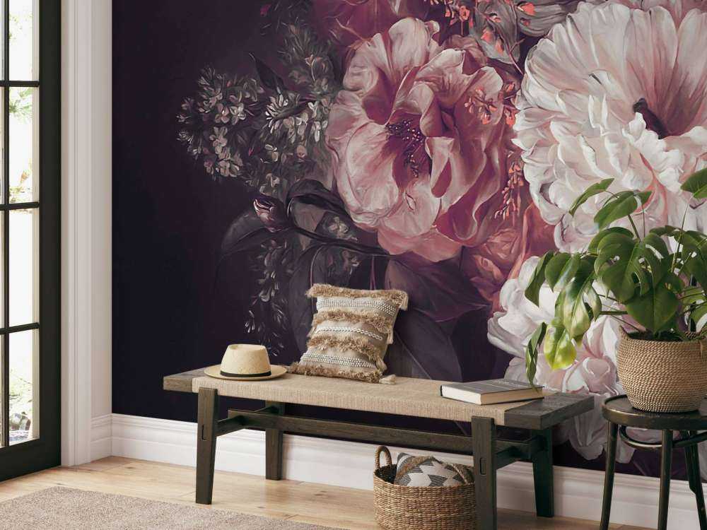 Bouquet avec lilas rouge