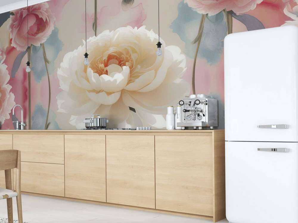 Pivoines symétriques à l’aquarelle