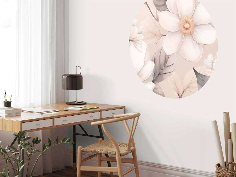 Fleurs de magnolia douces en crème