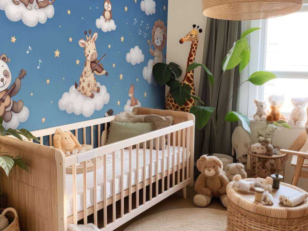 Concert d'oiseaux dans les nuages - bleu