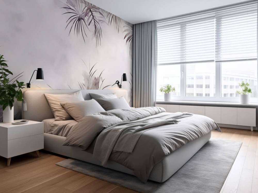 Grues dans le champ blanc