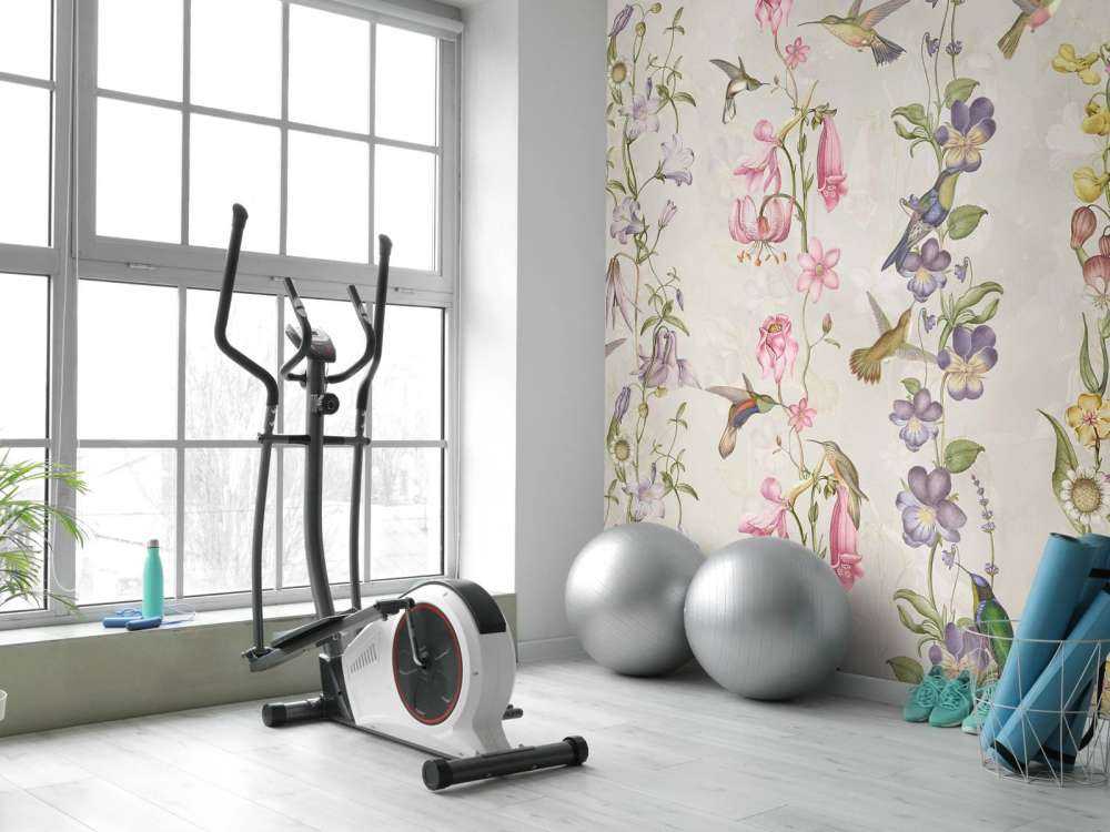 Fleurs de pré et de jardin taupe