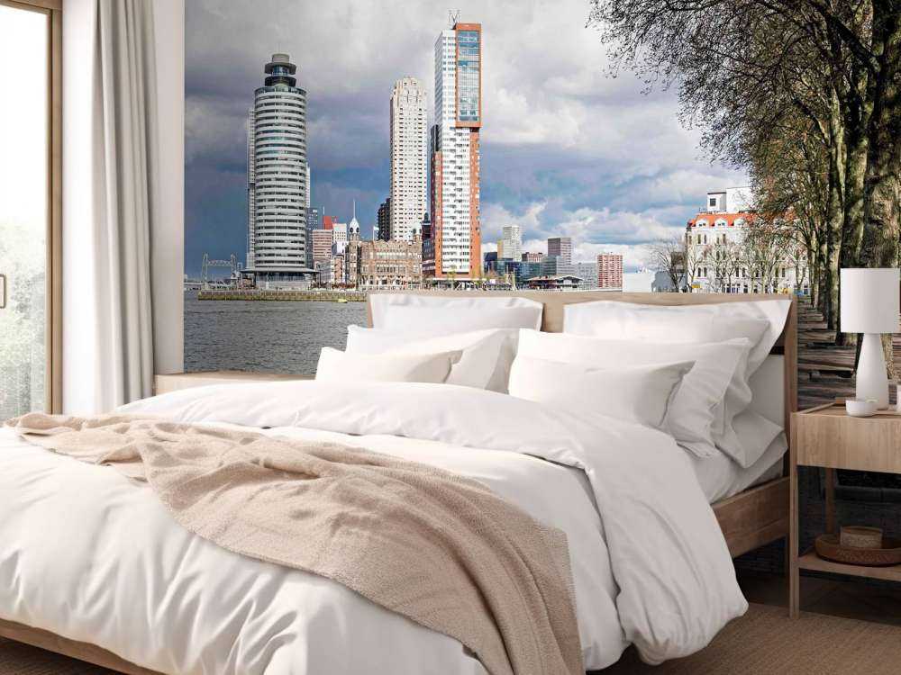 Skyline de Rotterdam depuis le quai