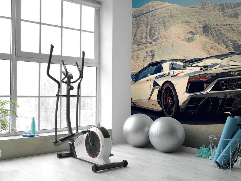 Supercar sur col de montagne