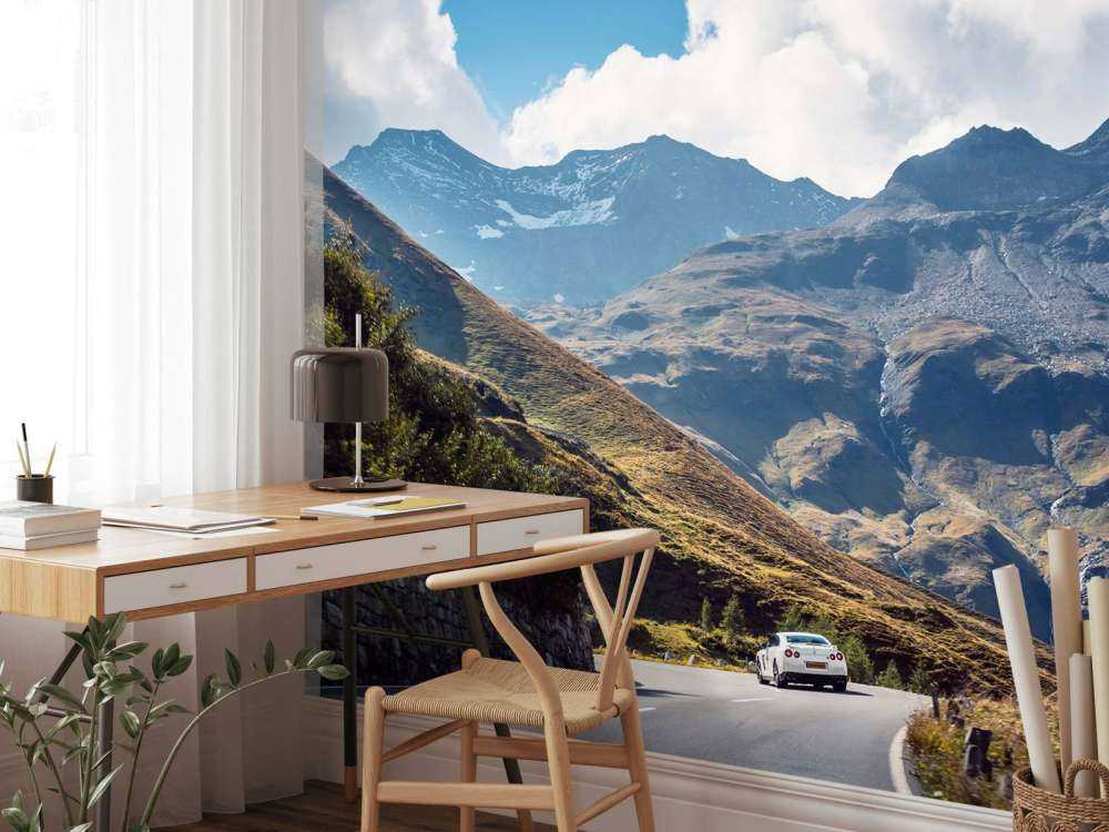 Panorama d'une route de montagne