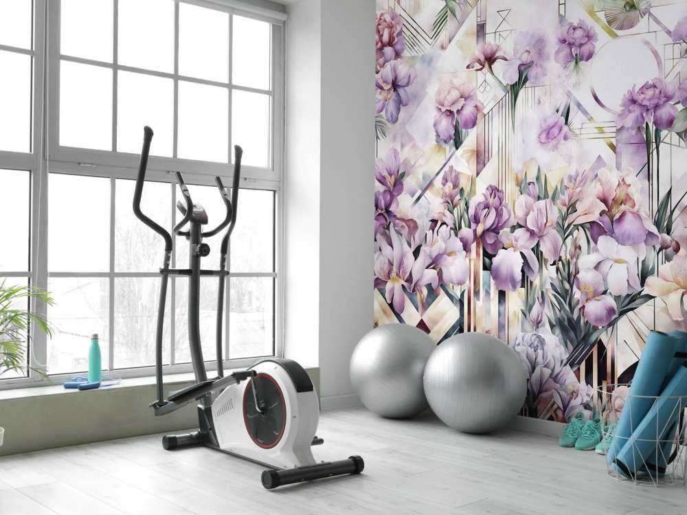 Immenses iris aquarelle violets