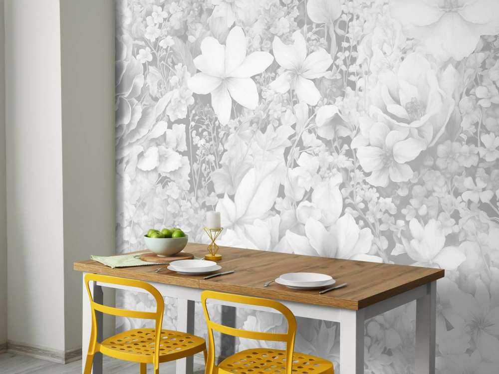 Festival de fleurs sans couture - blanc