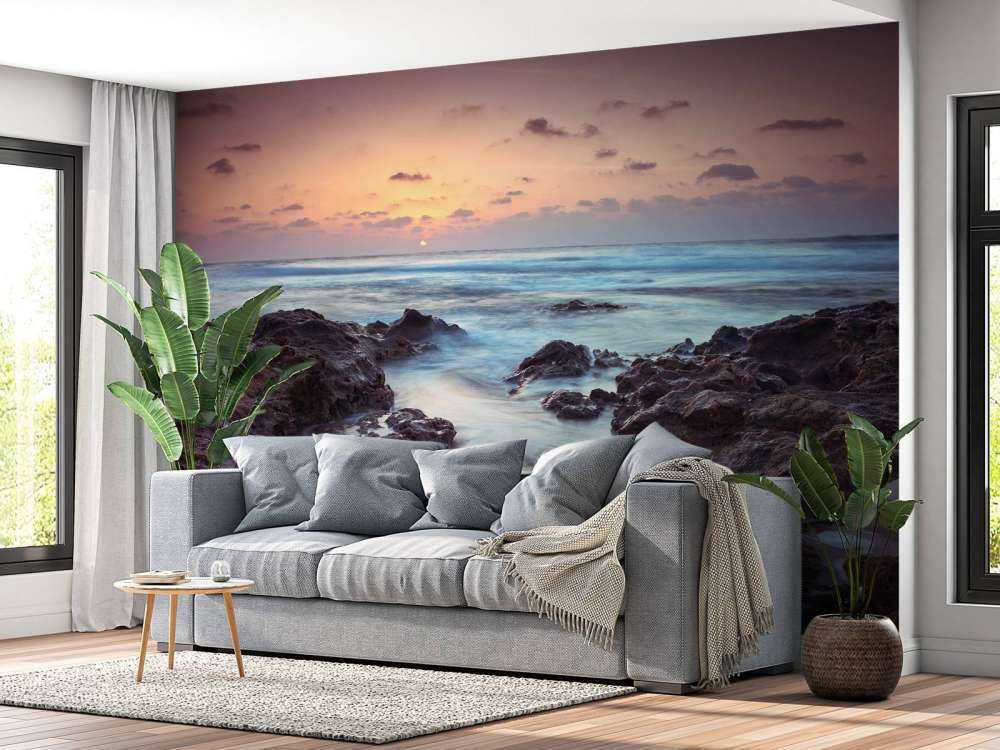 Coucher de soleil au bord de la mer