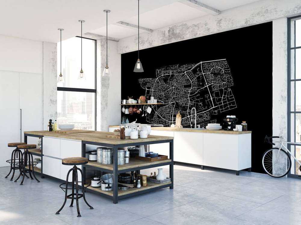 Carte de Leeuwarden, noir