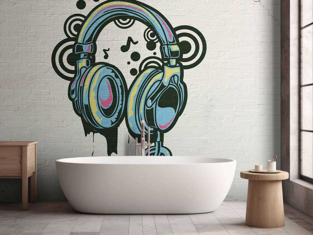 Casque d'écoute graffiti