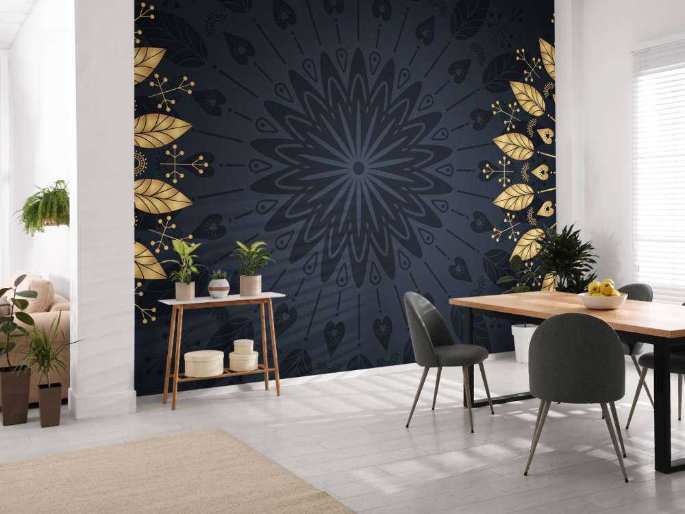 Feuilles dans les mandalas