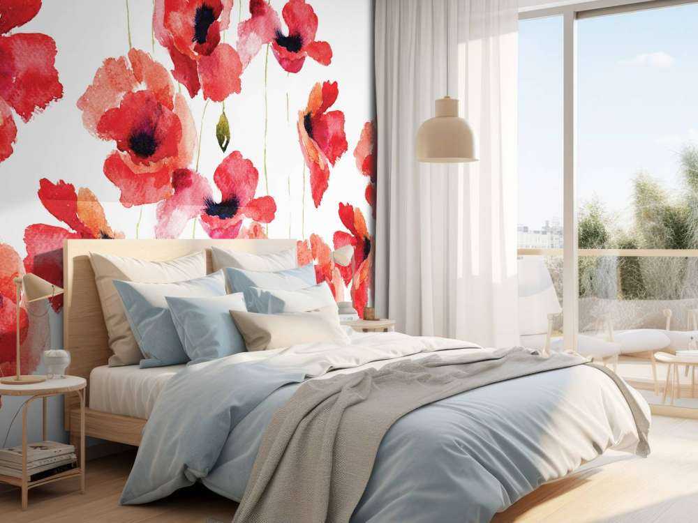 Des coquelicots à l'aquarelle